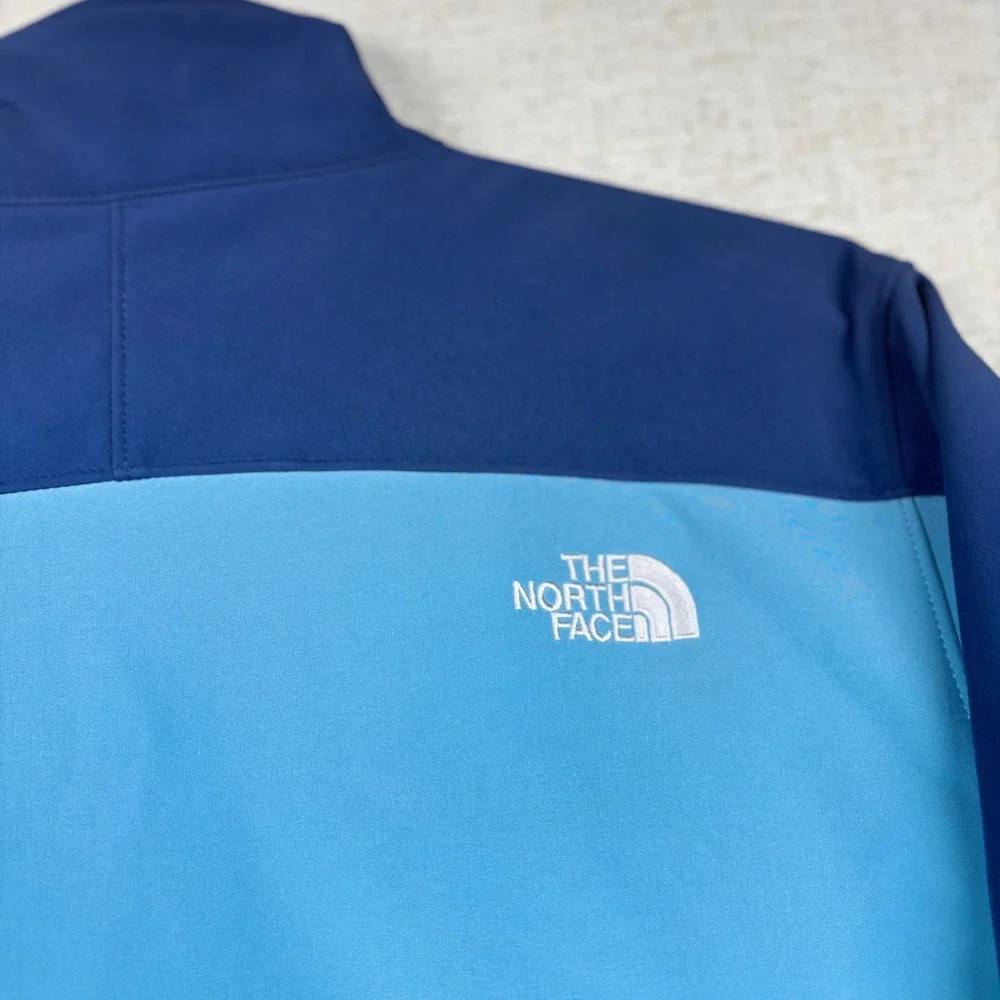 The North Face Apex Bionic Softshell Jacket Mens Large Blue Full Zip Windproof